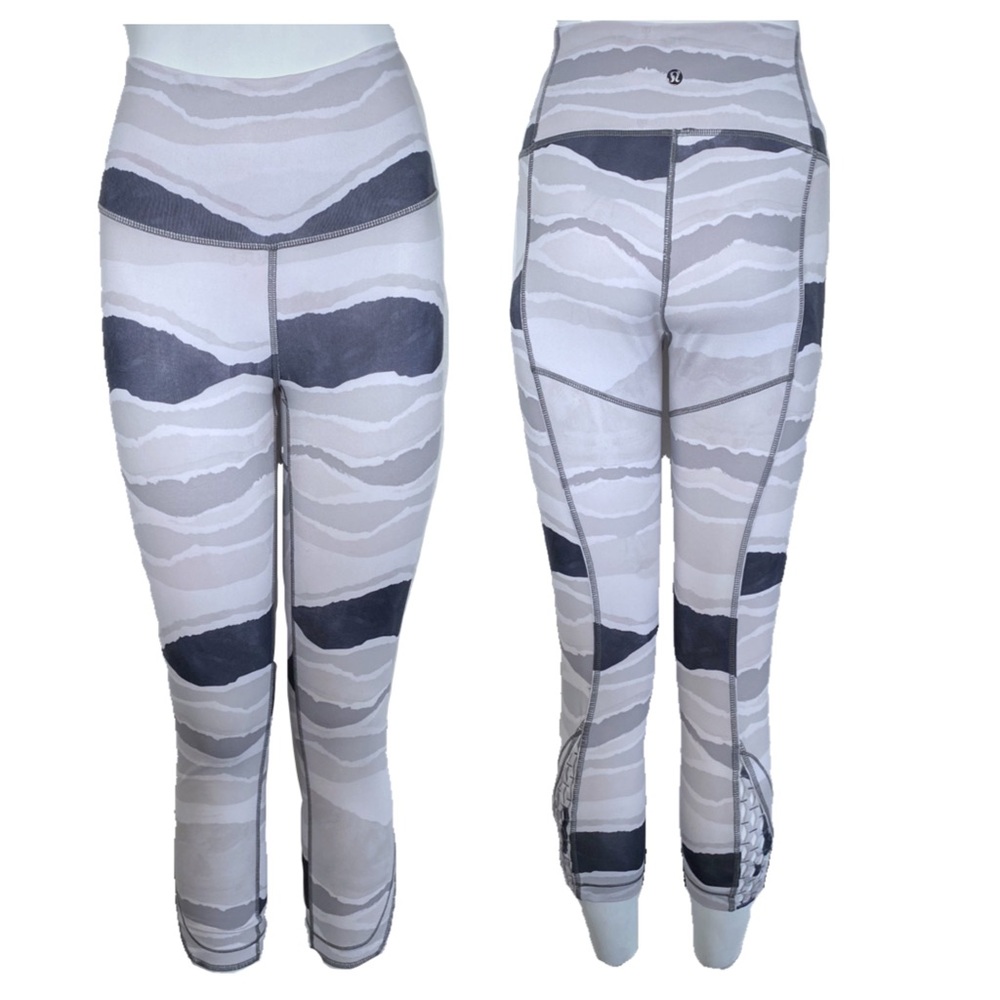 Lululemon Bleacher Stripe True Self Crop
